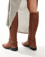 Ocynwan riding knee boots  in cognac leather
