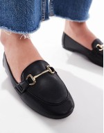 Nori buckle detail loafer in black
