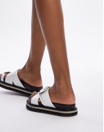 Jenny espadrille sandal with buckle detail in white croc
