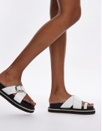 Jenny espadrille sandal with buckle detail in white croc